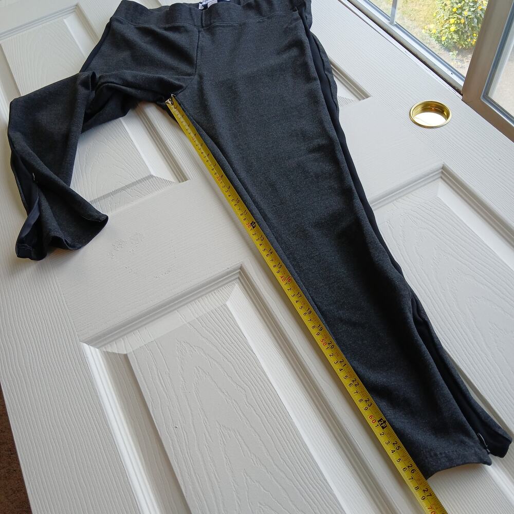 Old Navy Side Stripe Stevie Skinny Ankle Pants L heather grey hidden ankle zip - Picture 11 of 13
